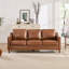 Barton 80.31'' Faux Leather Square Arm Sofa-1904791586