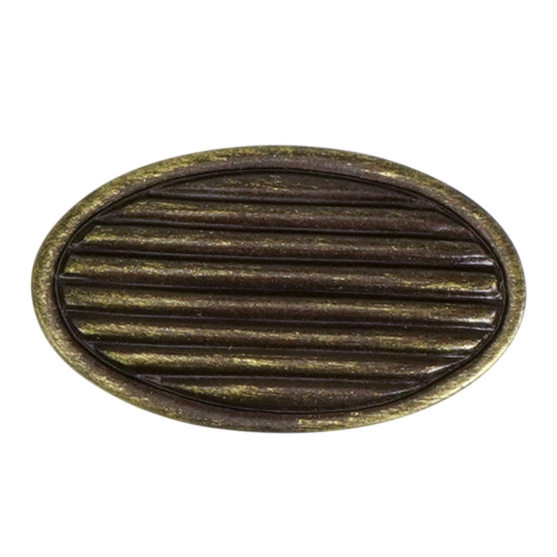 Oxford knob; Antique Brass finish, Brass