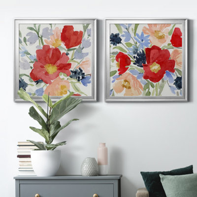 «Indian Summer Bouquet I», ensemble de 2 reproductions d'art encadrées