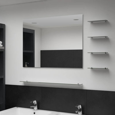Anadelia Wall Mirror with Shelves