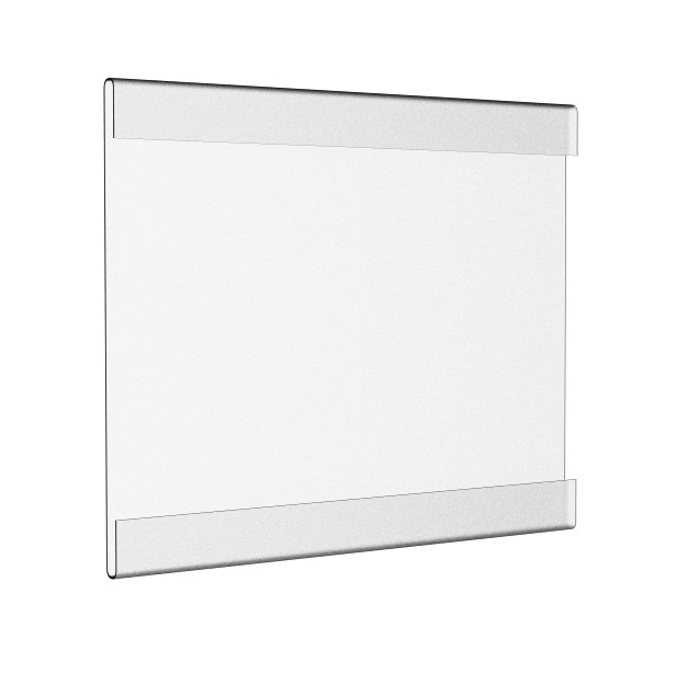 Porte-affiche pouvant contenir des cartes de 21/8 x 1,5 po jusqu'à 1/16 po d'épaisseur en envers transparent autocollant
