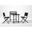 Ensemble de bistro 3 pièces, ensemble de table de patio pliable et chaises, ensemble de mobilier d'extérieur