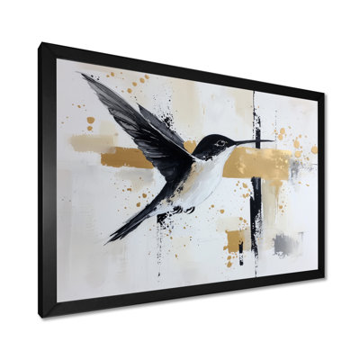 Watercolor Abstract Hummingbirds Flight I - Hummingbird Print Wall Art