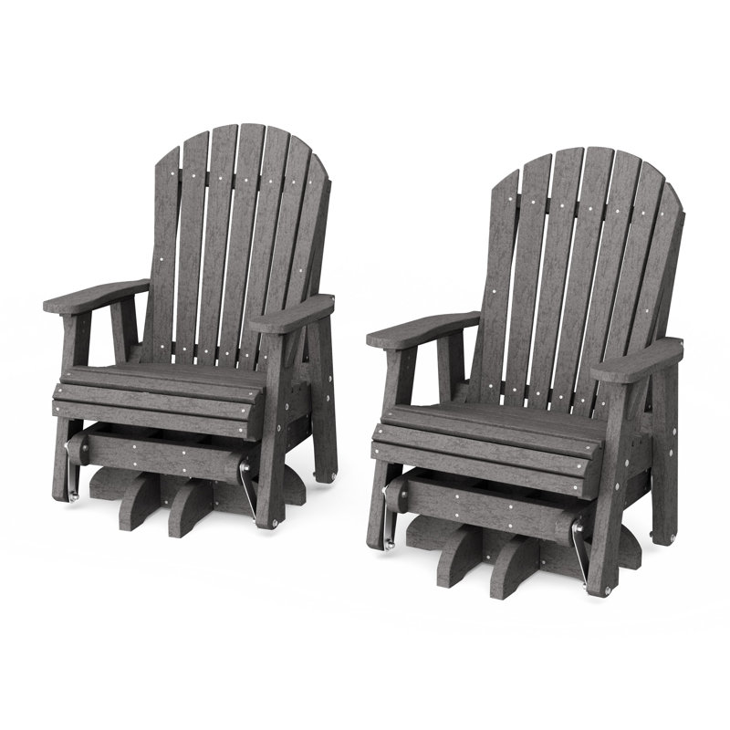 Ensemble de 2 chaises pivotantes Heritage Adirondack, Dark Gray