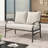 Nickita Metal Outdoor Loveseat with Cushions-829179656