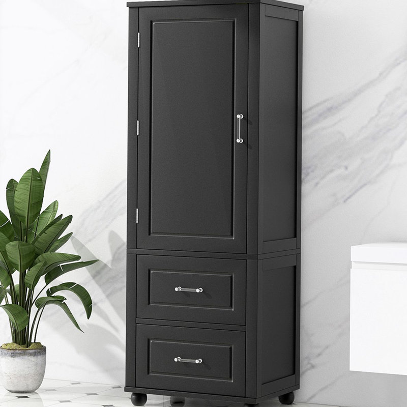 Armoire à linge Brogène, Noir