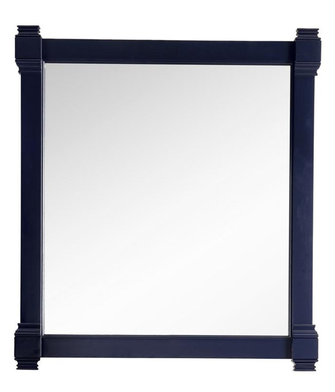 Brittany Flat Beveled Wall Mirror, 39.25" x 22", Victory Blue