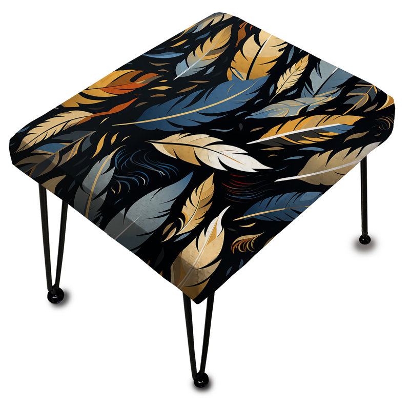 Feather Tribal Fusion I - Repose-pieds rectangulaire abstrait