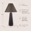 Lampe de table effilée Sienna