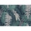 Toile luxuriante à feuilles tropicales vert foncé