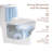 Logmey 1.6 Gallons GPF Elongated Comfort Height Floor Mounted One Piece Toilets (Seat Included)