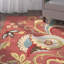 Tapis rouge en laine touffeté à la main Ferrera Jahiem-1678001190