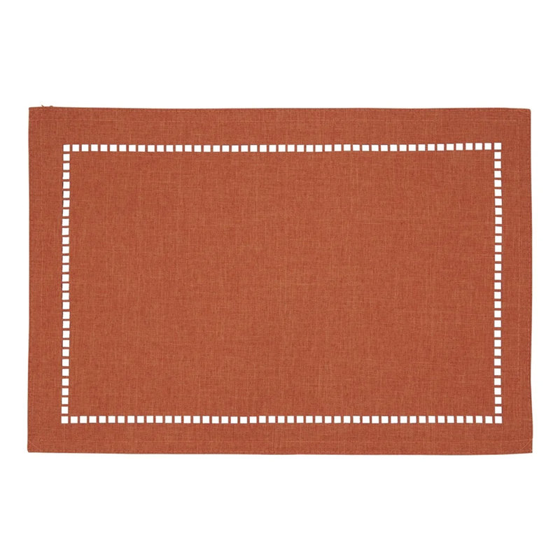 Leiker Polyester Rectangle Placemat, Rust