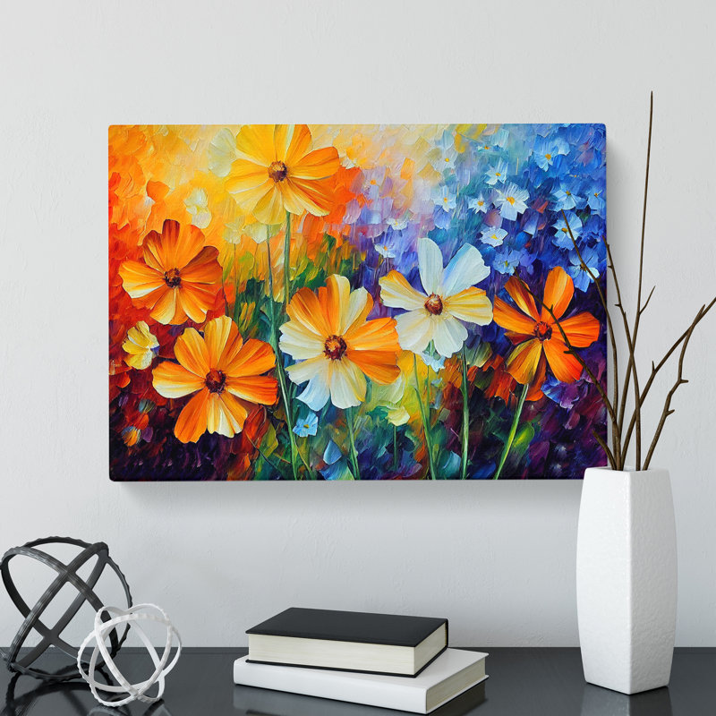 Painted Wildflowers Vol.4 Abstract - Wrapped Canvas, 35cm H x 50cm W x 3cm D