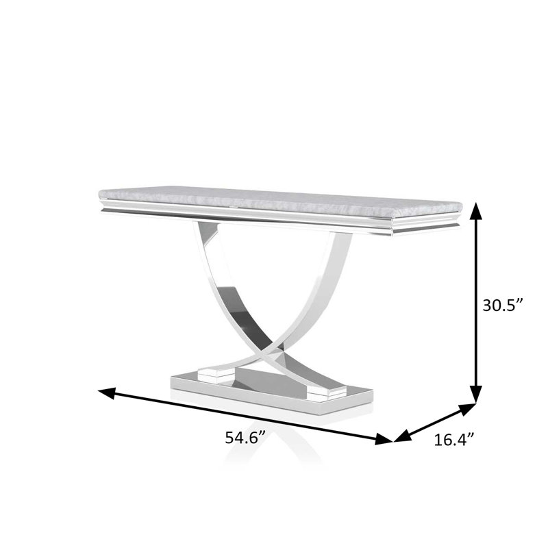 Table d'appoint 54,6 po, chrome Glam