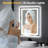 LED Bathroom Mirror With Lights Wall Vanity LED Mirror Stepless Dimmable,Dual Front Lights And Backlight,Anti-Fog,Bathroom Memory Smart Mirror-1909847996
