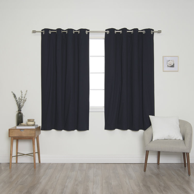Paire de rideaux occultant et isolants avec œillets Hocking, Bleu marine, L 52 PO X L 84 PO