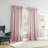 Sun Zero Roxy Generation Slub Texture Tacked Bow Semi-Sheer Tie Top Curtain Panel-110875295-110875294