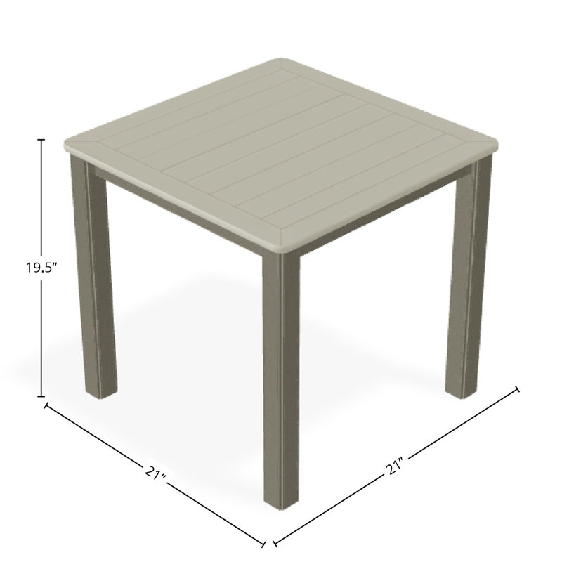 Outdoor Square Side Table, Gray/Storm