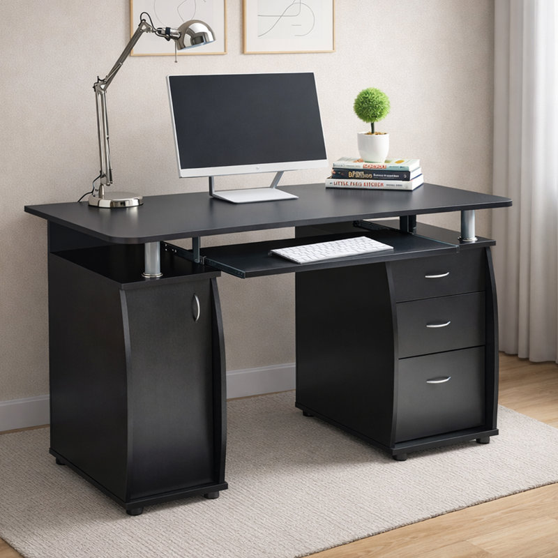 Asmahan Computer Desk, Black