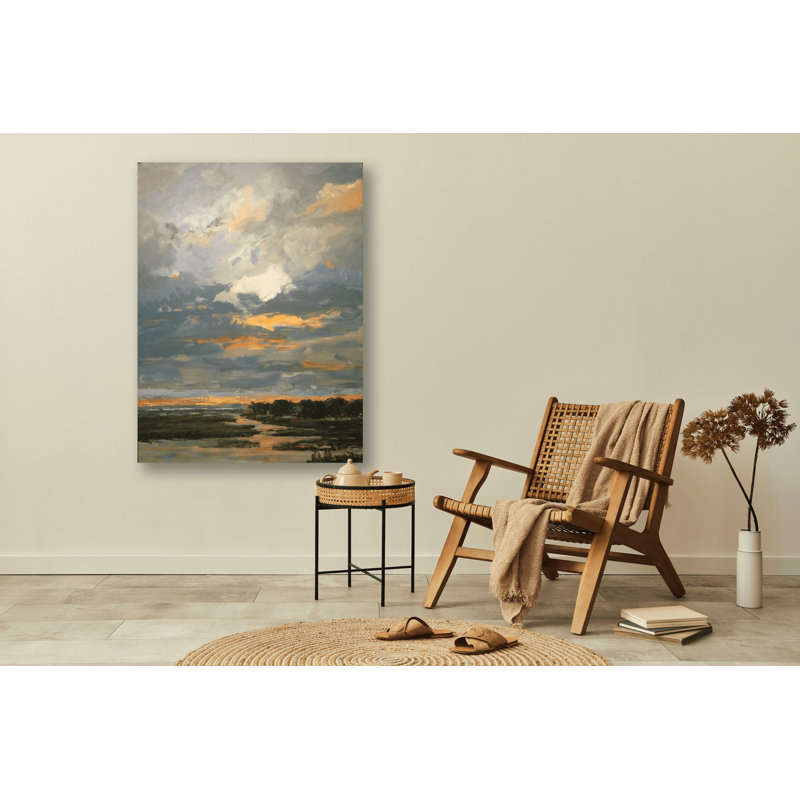Abstract Print by John Beard, Black Framed Canvas, 24" H x 20" W x 1.75" D