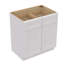 Armoire de base 33 po avec tiroir double à fermeture en douceur et tablette réglable en bois massif prête à assembler pour la cuisine, la salle de bain et le garage (l 33 po x P 24 po x H 34,5 po)