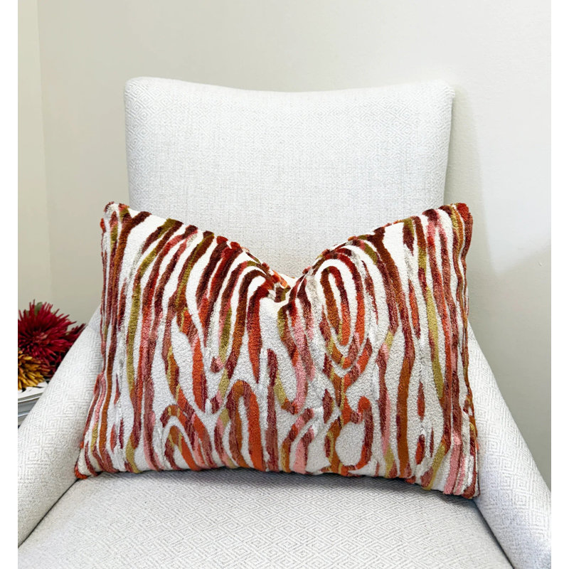 Housse de coussin en velours Flow, 14 x 20 po, Épice