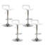 Tabouret tournant à hauteur réglable Vahig avec structure en métal, ensemble de 4-401522120