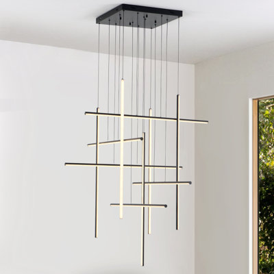 Hamilton 10-Light 118" Long Chandelier for Stairs Entryway High Ceiling with Remote Control