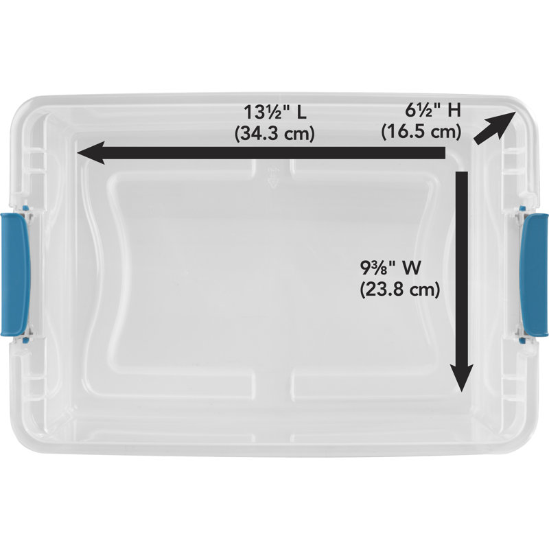 Sterilite Plastic Clear Stackable Latching Storage Box Container