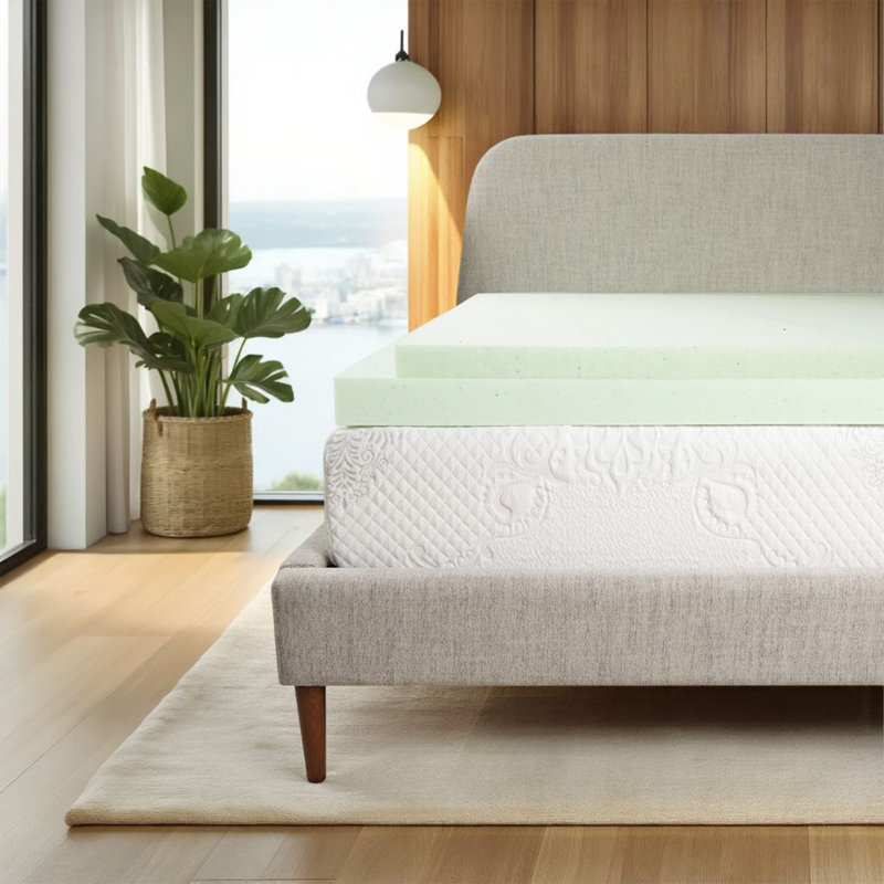 Cool Gel Memory Foam Mattress Topper, RV Short Queen, 3"