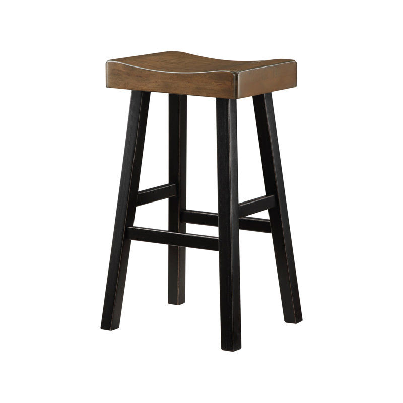 Tabouret de bar et de comptoir Aviana, Tabouret de bar (siège d’une hauteur de 30 po), Brun / noir