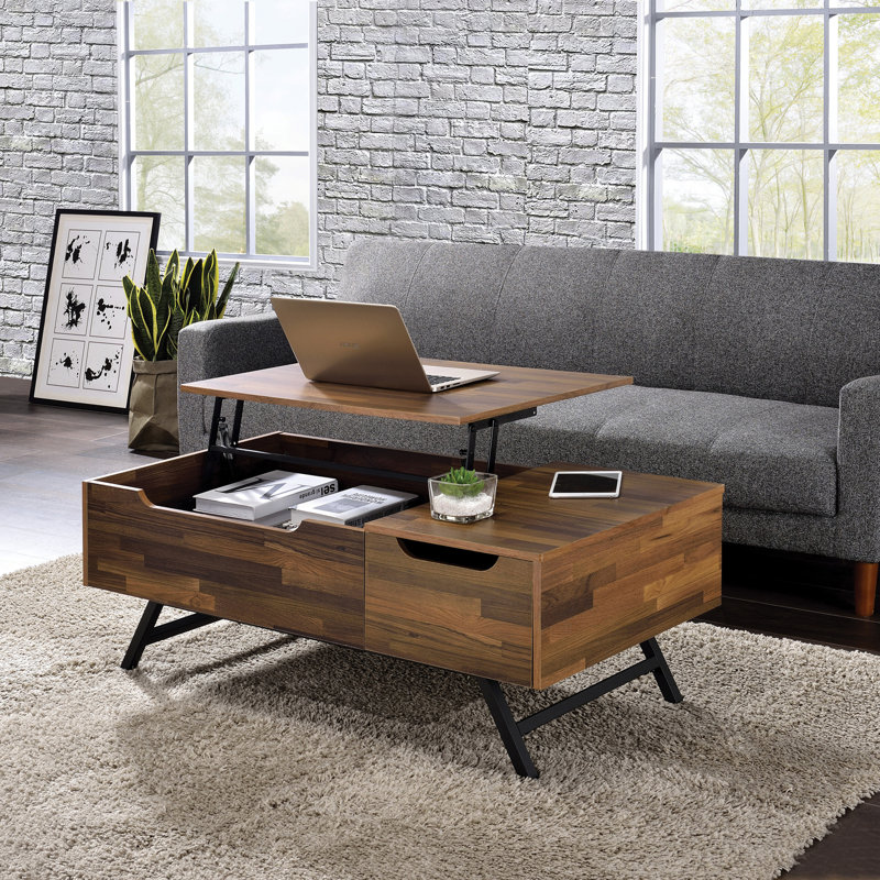 Table basse à plateau relevable