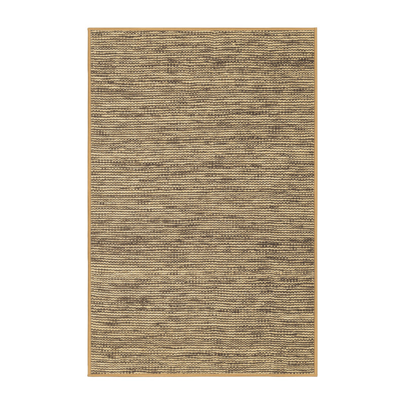 Tapis contemporains brun lavable à la machine 2768, Rectangle 2 pi x 3 pi
