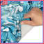 Tapis de bain tourbillonnant abstrait bleu-1305776382
