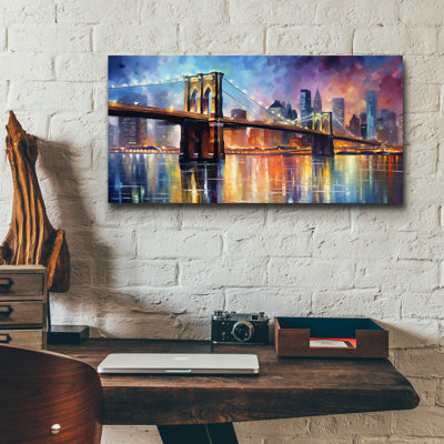 «Brooklyn Bridge» par Cameron Gray, art mural en verre acrylique