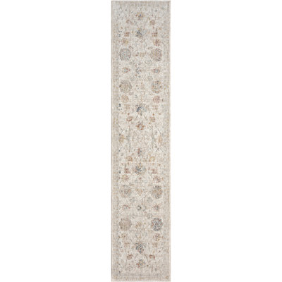 Reuland 2'2" x 10' Ivory Multicolor Vintage Indoor Rug