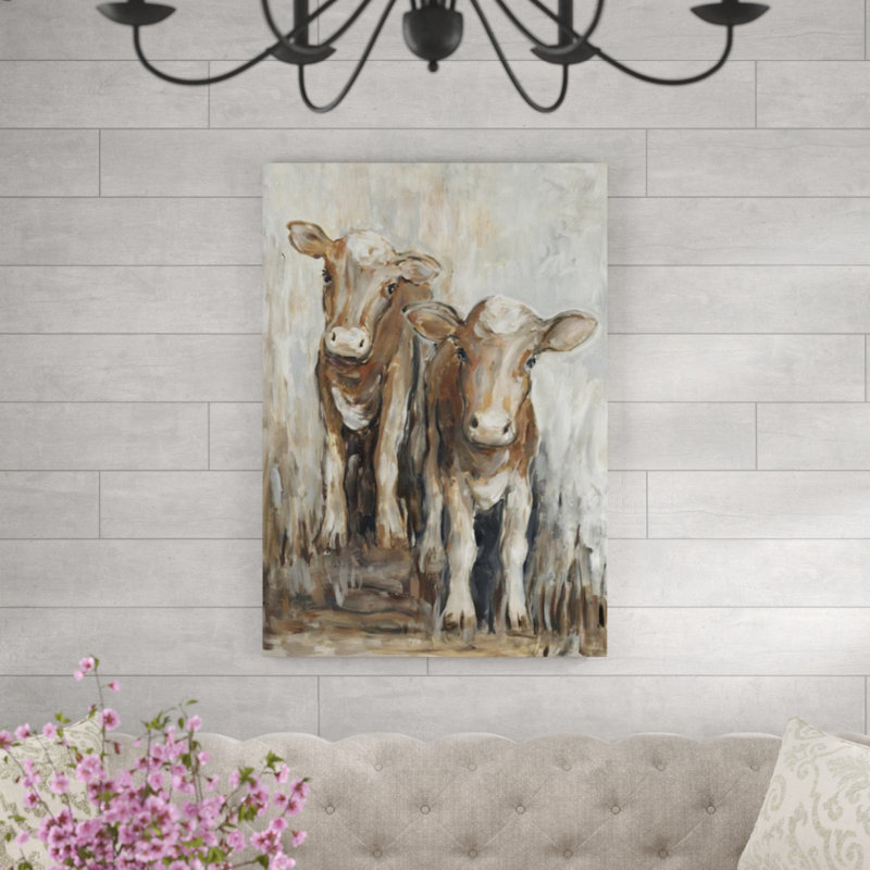 Elena Carlie " Twins " by Elena Carlie, Knife Gel, 43" H x 30" W x 1.5" D