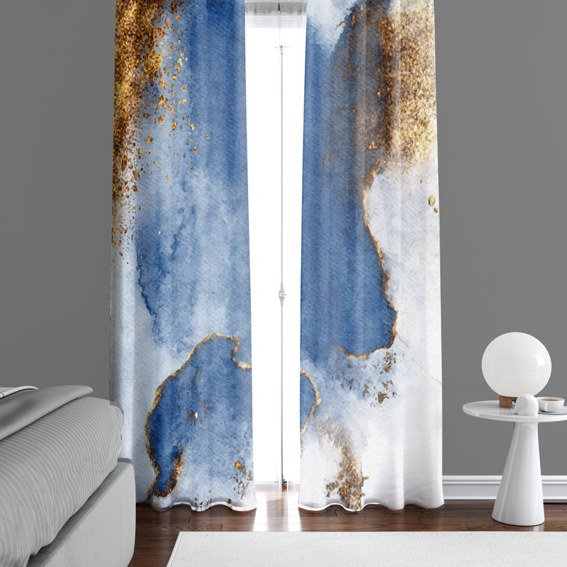 Amald Semi Sheer Curtain Panel Pair, 40" W x 82" L