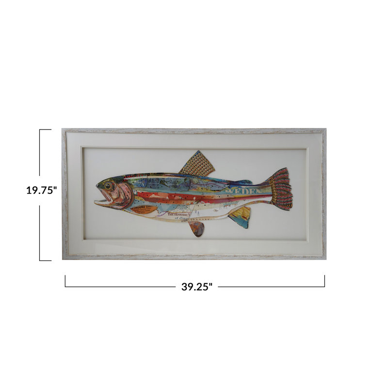 Multicolore, boîte murale en bois et verre