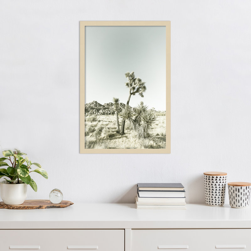 «Joshua Tree National Park» par Korekiyo, impression sur bois encadrée, H 25 po x l 17 po
