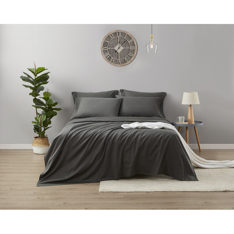Ensemble de draps pour chambre d'amis 4 pièces 100% coton, Ensemble de draps pour grand lit + un drap-housse 