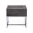 Rectangular End Table With 1 Drawer, Gray Oak And Chrome