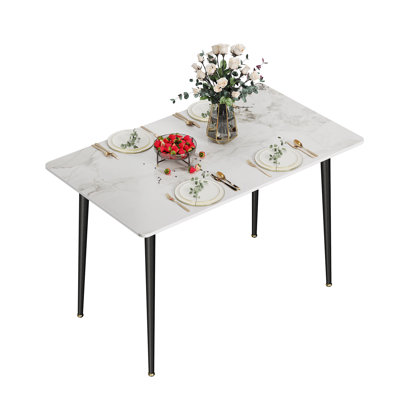 Funke Stone Top Metal Base Dining Table