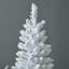 Arbre de Noël neige enneigé, arbre de Noël mince avec branches réalistes et base en plastique pour la décoration intérieure, blanc-1966596180