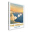 The Needles, England - Isle Of Wight Cliffs At Sunset | Romantic Travel Poster. Giclee Print On Wrapped Canvas. Wall Art, Home Decor - Natural Landmarks, England - Wrapped Canvas Print-337831420