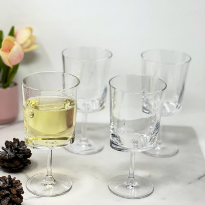 Ensemble de 4 verres à vin ovales en plastique Halo