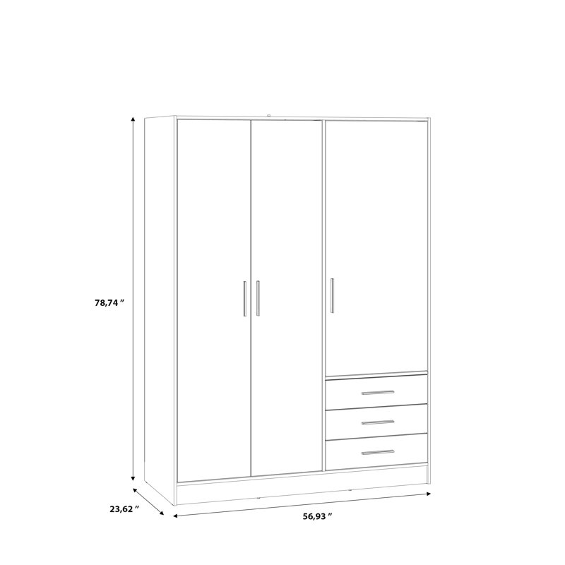 Armoire Shoaf, Blanc mat