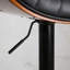 Chaises de bar noires réglables Mid-Century-878388381-878388380