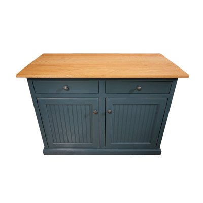 Meredith Kitchen Island with Butcher Block Top by Breakwater Bay